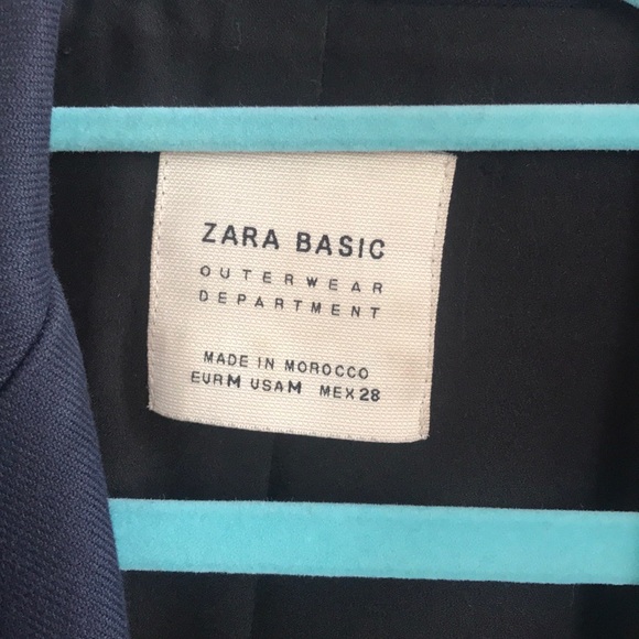 ZARA women’s blazer coat navy blue (medium) - Picture 2 of 3